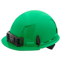 BOLT Green Front Brim Vented Hard Hat w/4pt Ratcheting Suspension - Type 1, Class C