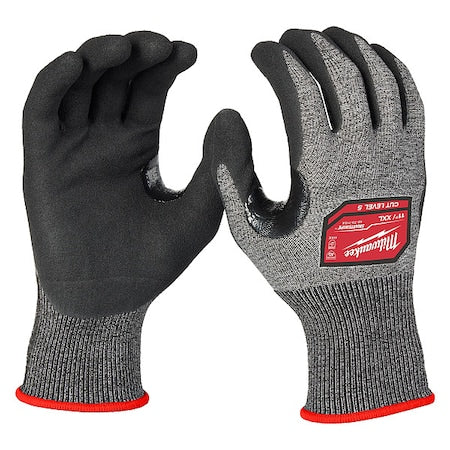 Cut-Resistant Dipped Gloves, Cut Level A5 ,Nitrile ,Rough ,2XL 1 PR