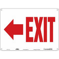 Exit Sign, Fiberglass, 14" W, 10" H, Exit, White