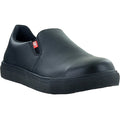 Women's Athletic Shoe, Leather Upper, Rubber Outsole, Black, 7 1/2
