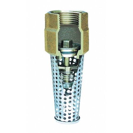 Foot Valve,1-1/4" Size,NPT,2-1/16" L
