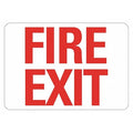 Fire Sign, 7 in Height, 10 in Width, Aluminum, Vertical Rectangle, English
