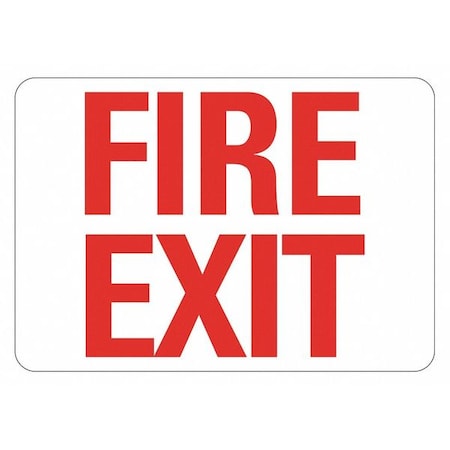 Fire Sign, 7 in Height, 10 in Width, Aluminum, Vertical Rectangle, English