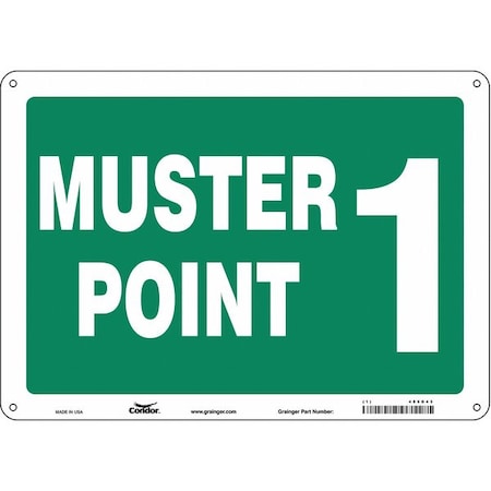 Safety Sign, 10 in Height, 14 in Width, Polyethylene, Horizontal Rectangle, English