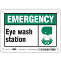 EYE WASH STATION, 7 in W x 5 in H, Horizontal Rectangle, Polyethylene, 485Y44