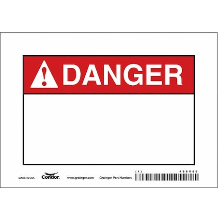 Safety Sign,7" W,5" H,0.004" Thickness