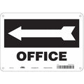 OFFICE, 10 in W x 7 in H, Vertical Rectangle, Polyethylene, 486Y20