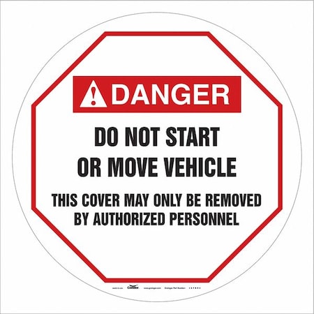 Traffic Sign, 24 in H, 24 in W, Vinyl, Circle, English, 487D53