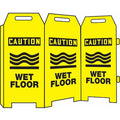 Barricade Floor Sign, 45 in H, 32 in W, Corrugated Plastic, English, 487C82