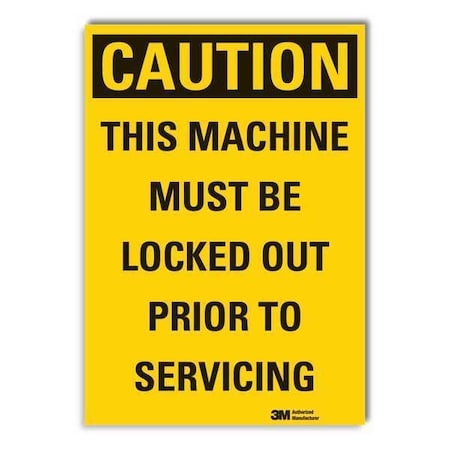 Caution Sign, 5 in Height, 3 1/2 in Width, Reflective Sheeting, Vertical Rectangle, English