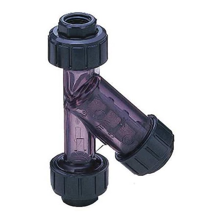 Y Strainer, 2 in Pipe, Socket/Threaded, PVC, 150 psi