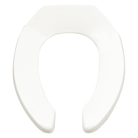 Toilet Seat Without Cover, Solid Polypropylene, Elongated, White