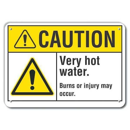 Caution Sign, 7 in H, 10 in W, Plastic, Vertical Rectangle, English, LCU3-0028-NP_10x7