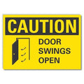 Caution Sign, 10 in H, 14 in W, Reflective Sheeting, Horizontal, English, LCU3-0124-RD_14x10
