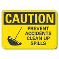 Caution Sign, 7 in H, 10 in W, Plastic, Vertical Rectangle, English, LCU3-0154-NP_10x7
