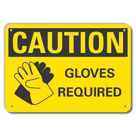 Caution Sign,Recycled Aluminum,7 in. H, LCU3-0174-RA_10x7
