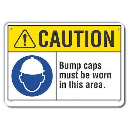 Caution Sign,Recycled Aluminum,7 in. H, LCU3-0066-RA_10x7