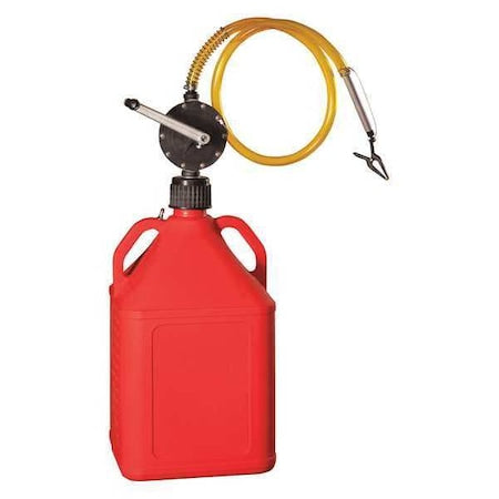 Rotary Barrel Pump,with 15 gal. Red Jug