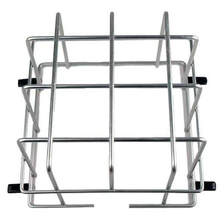 Clock and Bell Guard, Steel, Surface Mount, 9 in W x 9 in H x 6 in D, Silver