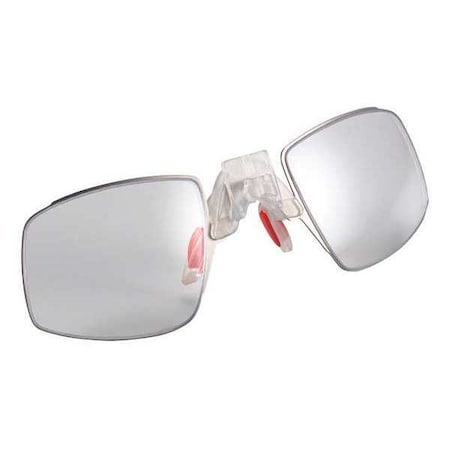 IRI-S, Safety Glasses, Uncoated, Clear Lens, Silver Metal Frame