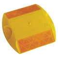 Pavement Marker, Retroreflective Polymer, 4 in Length, 3 3/4 in Width, 5/8 in Height, Yellow
