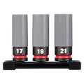 1/2 in Drive Lug Nut Wheel Socket Set, Metric, SAE, 3 pcs