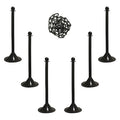 Barrier Post Kit, Black, 41 in Post Height, Gloss