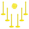 Barrier Post Kit, Yellow, 40 in Post Height, Gloss