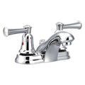 Manual Low Arc Bathroom Faucet, 4" Mount, Chrome