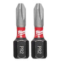SHOCKWAVE 1 in Phillips No. 2 Drywall Impact Reduced Diameter Power Bit, 2 PK
