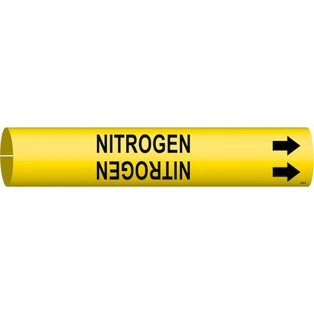 Pipe Marker,Nitrogen,Y,1-1/2 to2-3/8 In, 4098-B