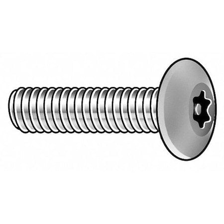 #10-32 x 3/8 in Torx Button Tamper Resistant Screw, Black Oxide Finish, Steel, 25 PK