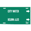 Pipe Marker,City Water,Grn,6 to 7-7/8 In