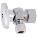 Water Supply Stop,Brass,1/4-Turn,1/2"