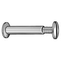 Binding Barrel, #8-32, 5/8 in Brl Lg, 13/64 in Brl Dia, Stainless Steel Plain, 10 PK
