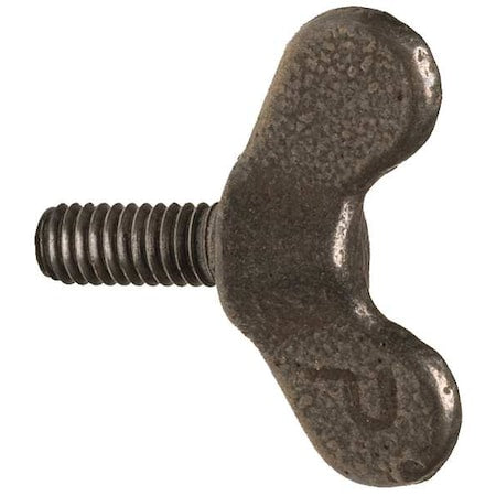 Thumb Screw, 1/2"-13 Thread Size, Wing, Plain Iron, 1 in Head Ht, 1 in Lg, 25 PK