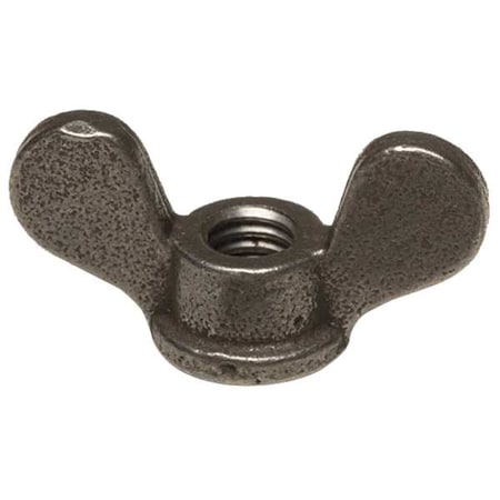 Wing Nut, 5/8"-11, Steel, Black Oxide, 1.25 in Ht, 2-7/16 in Max Wing Span, 10 PK