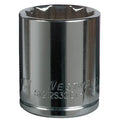 WESTWARD 3/4 in Drive, 2" SAE Socket, 12 Points,  Steel, Chrome, 2 in