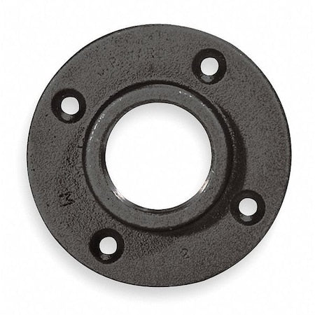Flange Floor Flange, 1-1/2" Pipe, Flanged x FNPT, Malleable Iron, Class 150