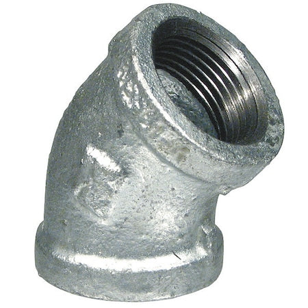 MalleableIron,45Elbow,1/4"NPTx1/4"NPT