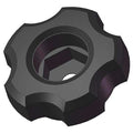 Snap Lock Fluted Knob, M10 Thread Size, 1-3/4" Dia.