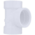 PVC Flush Clean Out Tee, FNPT x Hub x Hub, 1-1/2 in Pipe Size
