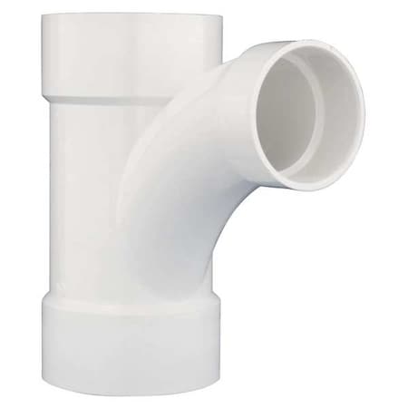 PVC Wye and 45 Degree Elbow, Hub, 6 in x 6 in x 4 in Pipe Size