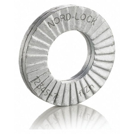 Wedge Lock Washer, For Screw Size 9/16 in Steel, Advanced Corrosion Resistance Finish, 4 PK