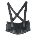Back Support w/Stay,Black,Polyester,XL