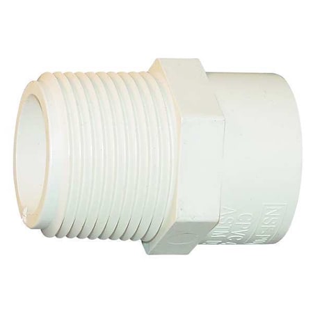 CPVC Male Adapter, CTS, Schedule SDR-11, 1" Pipe Size, MIP x CTS Socket Hub