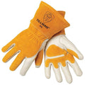 50 Welding Gloves, Gauntlet Cuff, Straight Thumb, Premium Cowhide, M, 1 PR