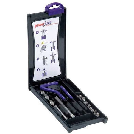 Free-Running Helical Insert Repair Kit, Helical Inserts, #10-32, Plain 18-8 Stainless steel
