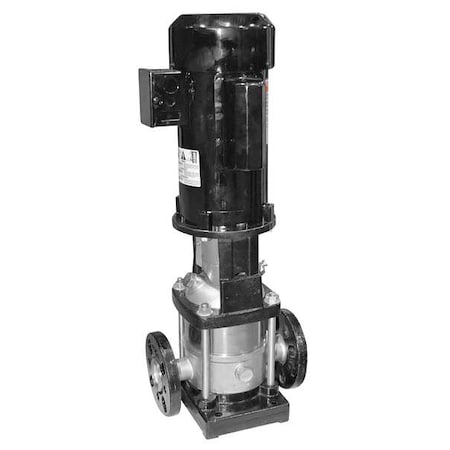 Booster Pump, 1 hp, 120/208 to 240V AC, 1 Phase, 1-1/4 in Flanged Inlet Size, 5 Stage