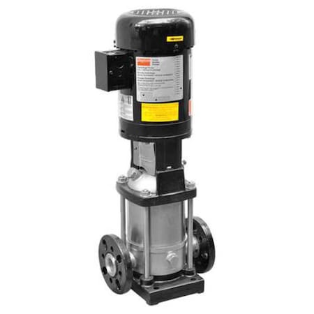 Booster Pump, 1 1/2 hp, 208 to 240/480V AC, 3 Phase, 1-1/4 in Flanged Inlet Size, 8 Stage